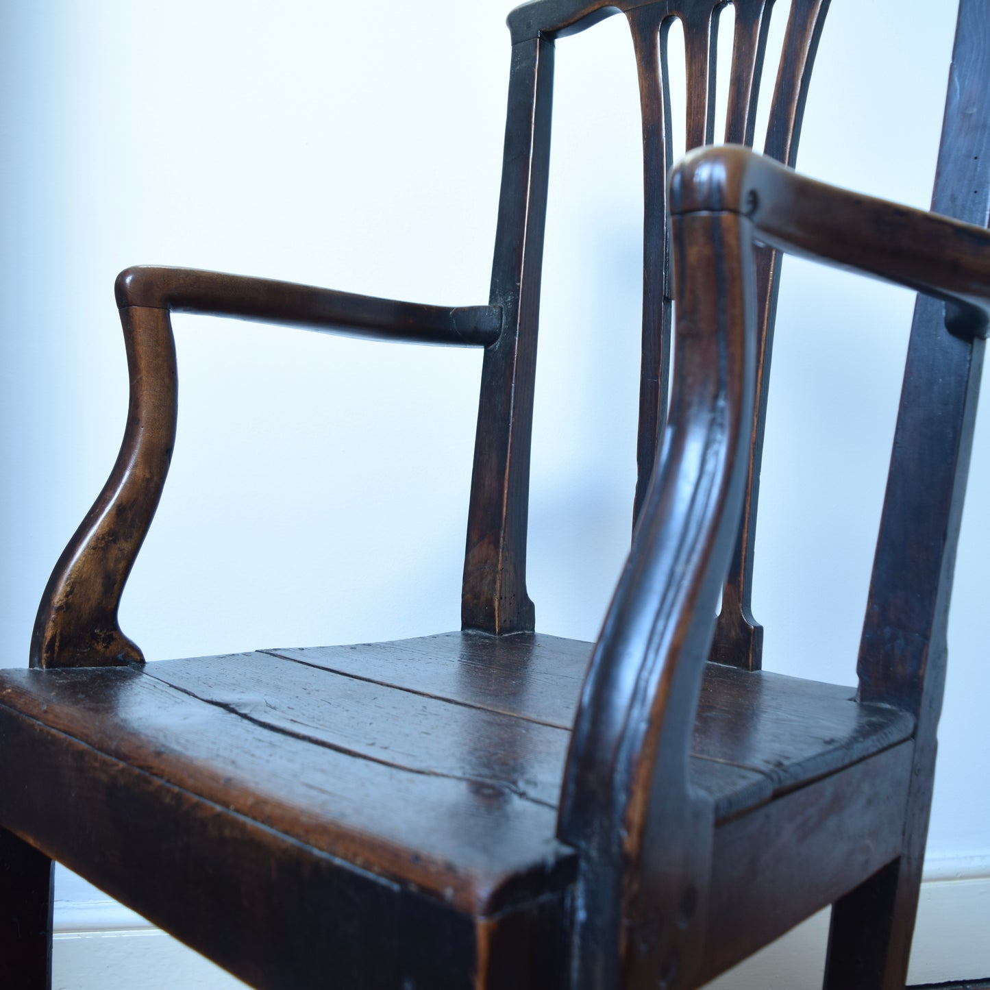 18th century beech, ash and oak provincial armchair