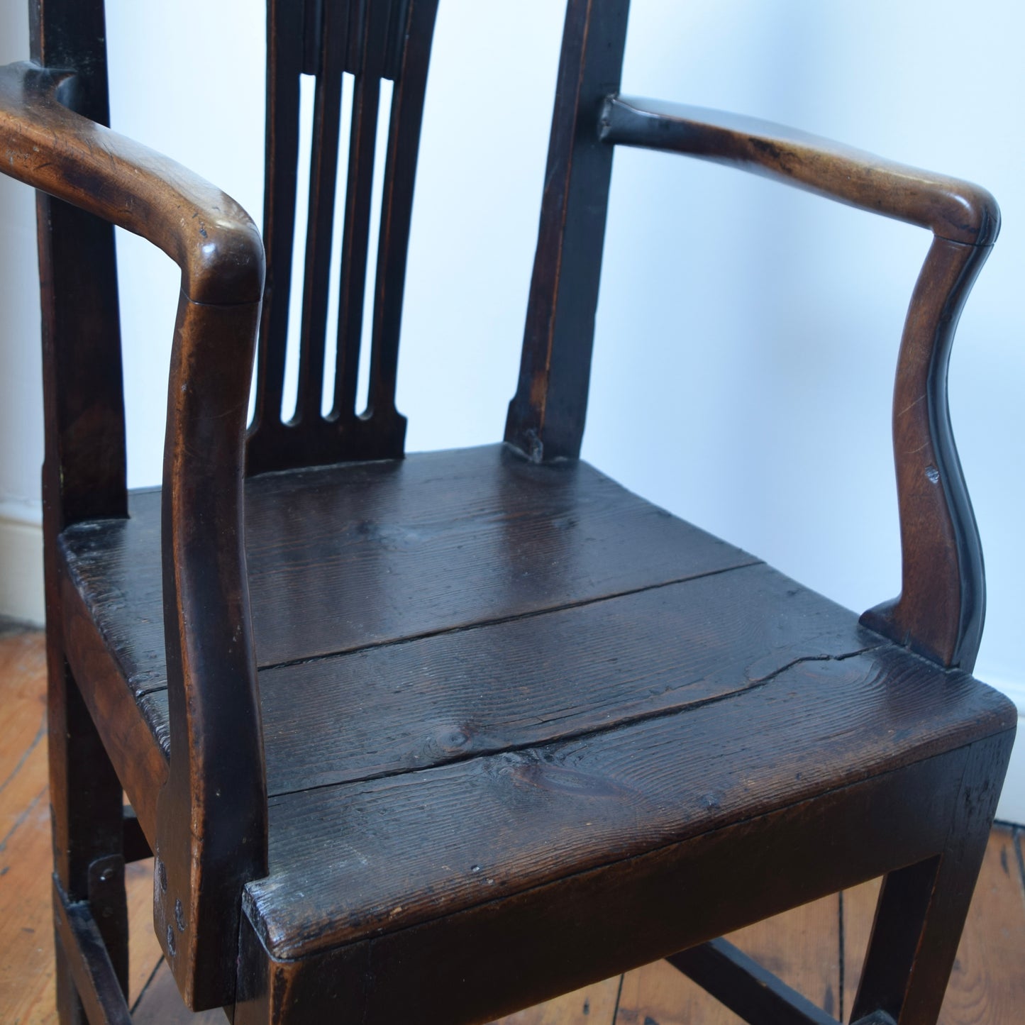 18th century beech, ash and oak provincial armchair