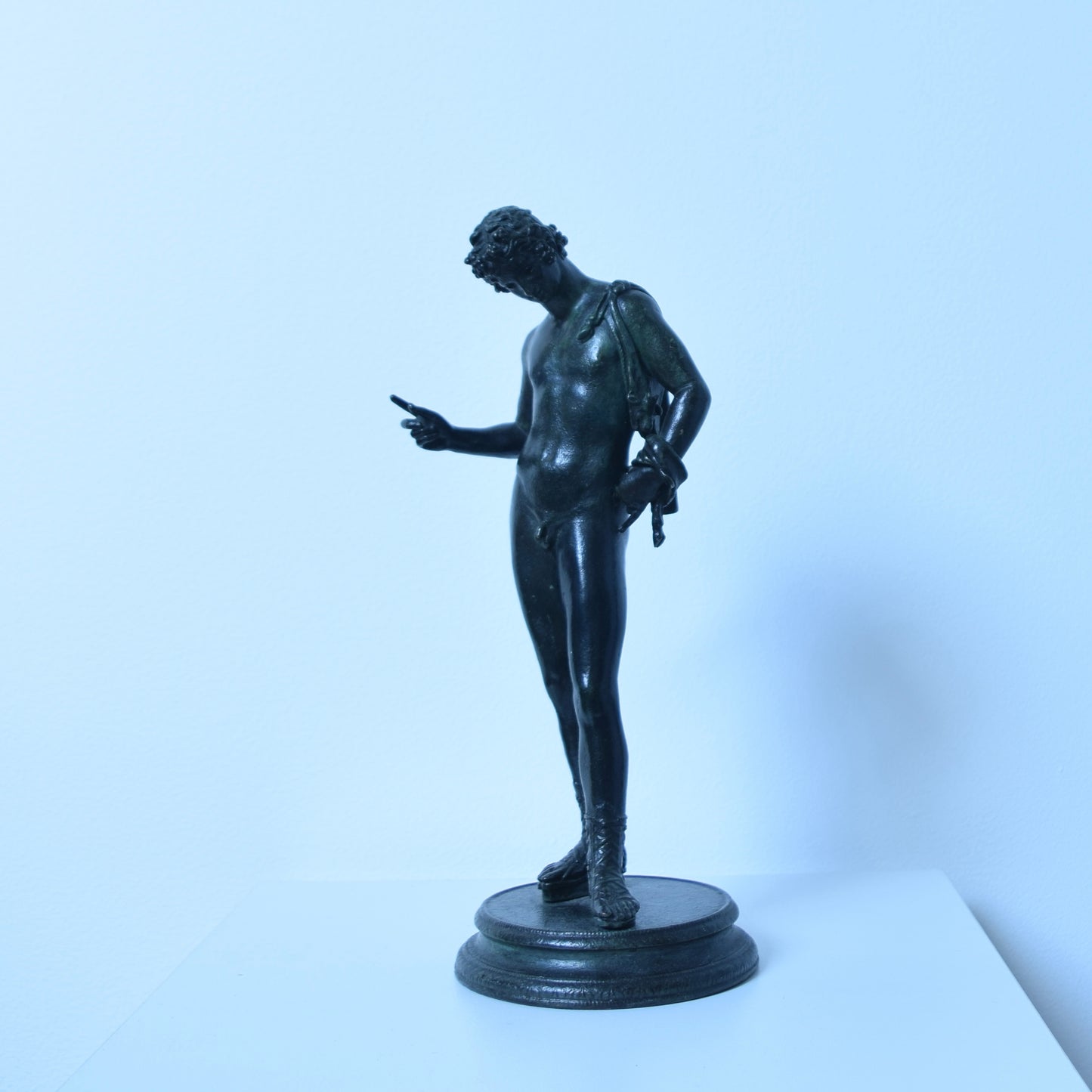 19th century bronze Narcissus