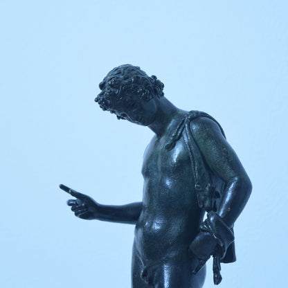 19th century bronze Narcissus
