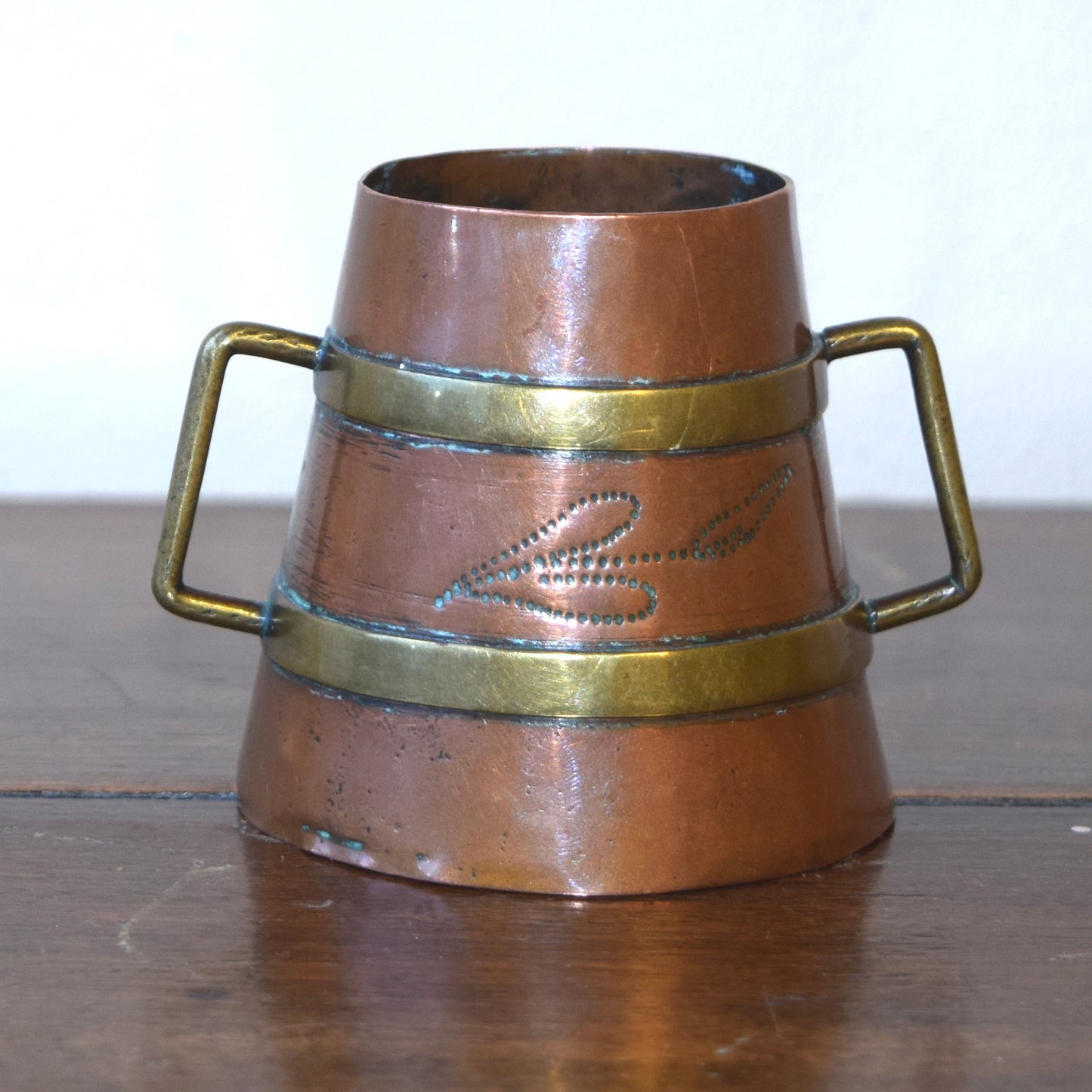 Unusual 17th century copper vessel