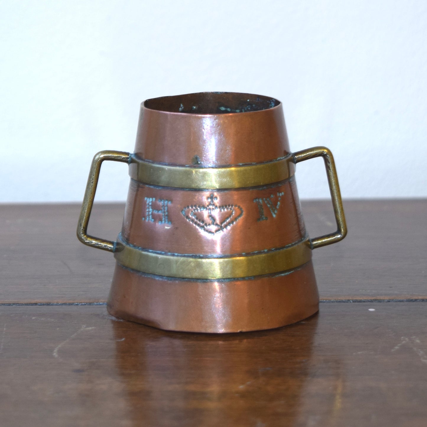 Unusual 17th century copper vessel
