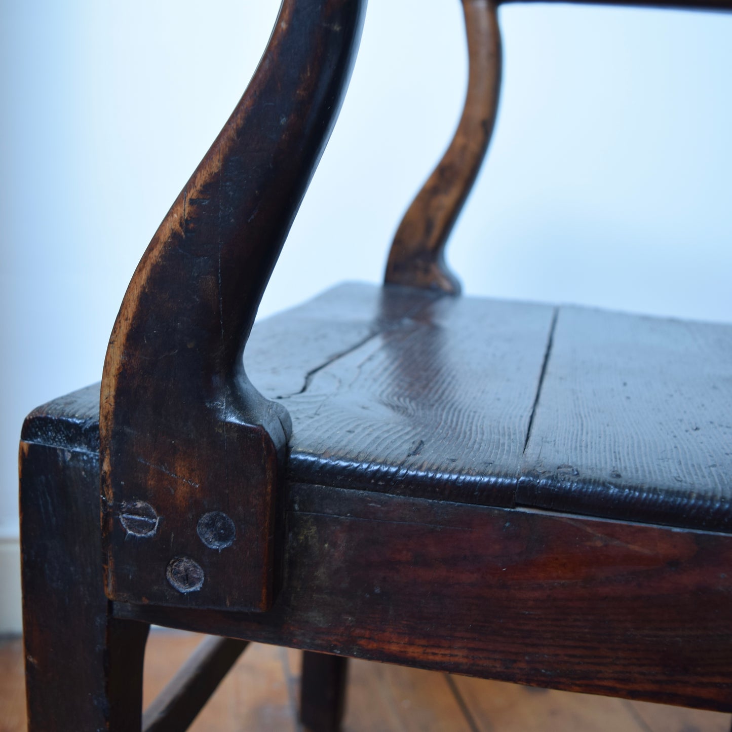18th century beech, ash and oak provincial armchair