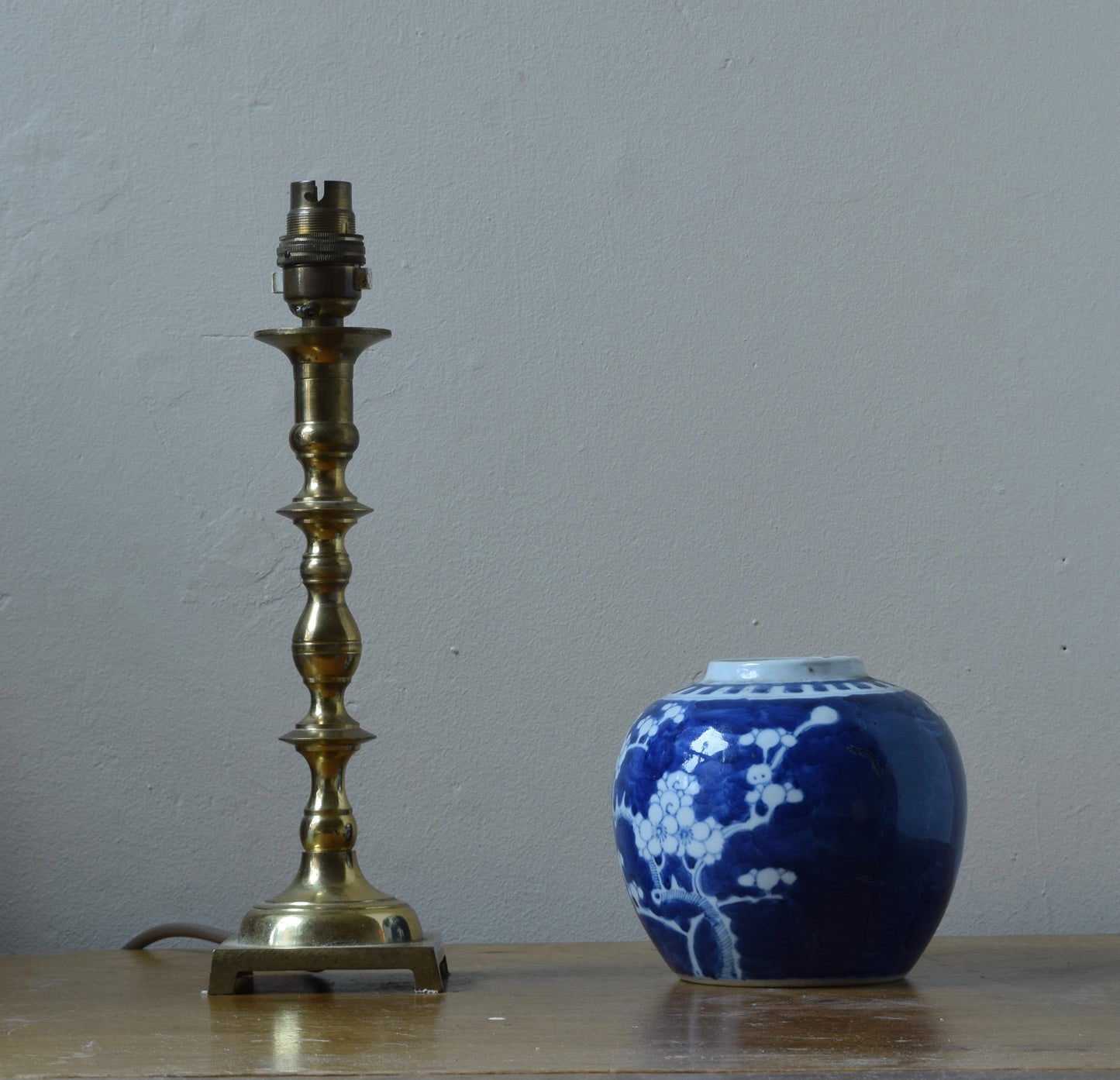 Brass Candlestick Lamp