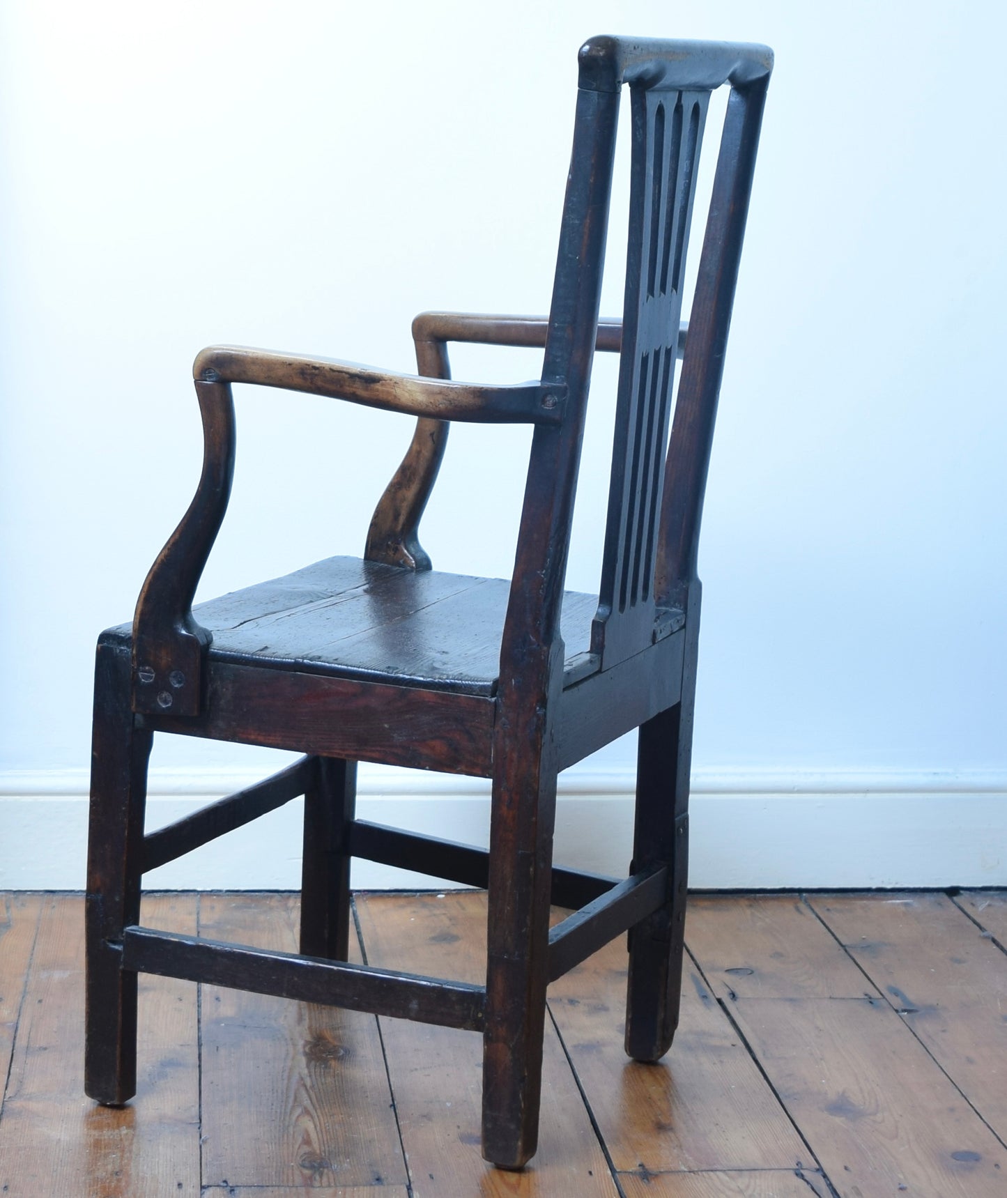 18th century beech, ash and oak provincial armchair