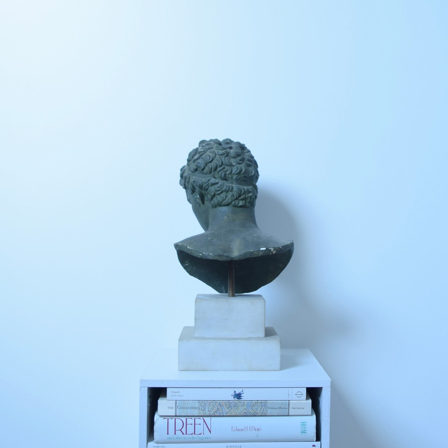Hermes plaster bust on marble base