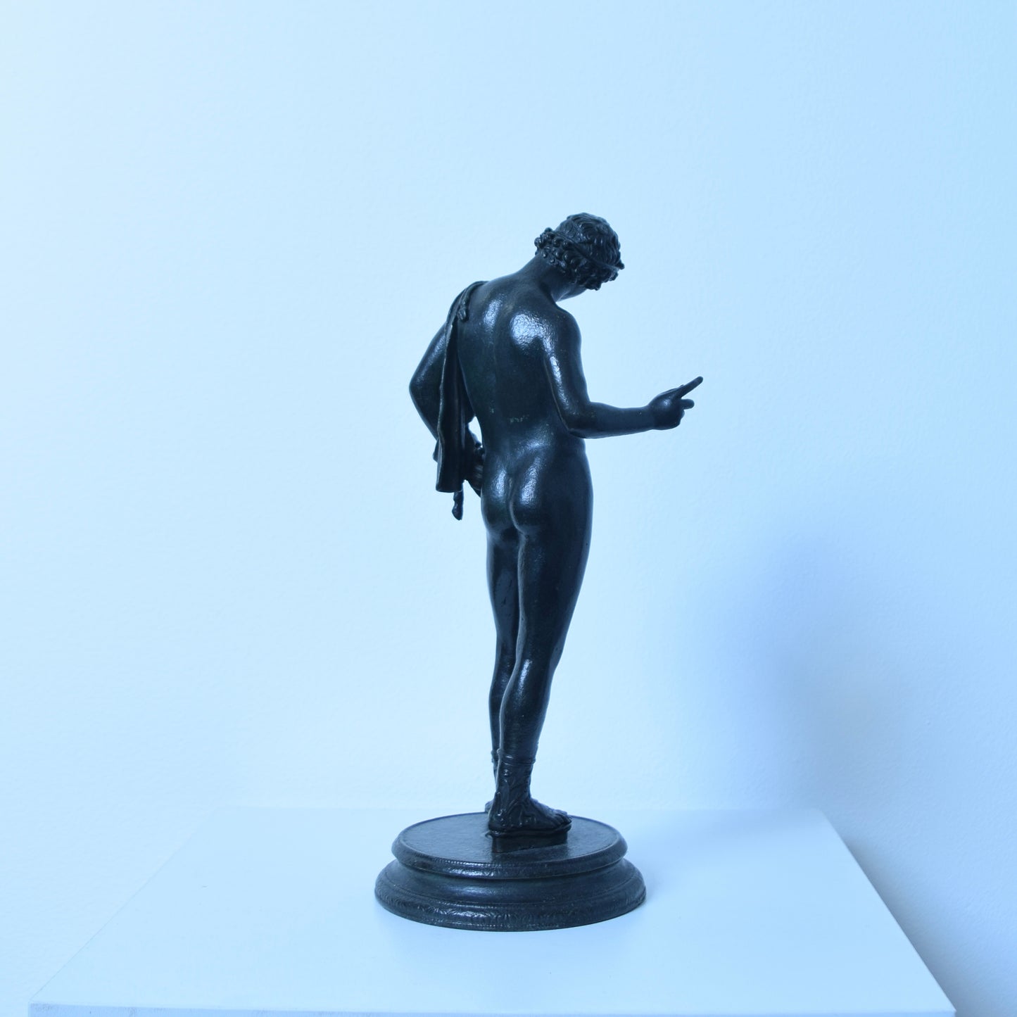 19th century bronze Narcissus